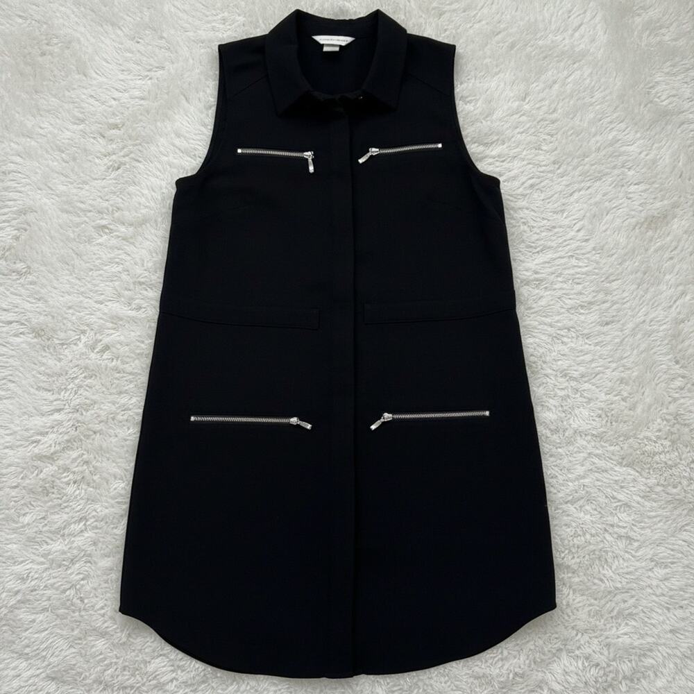 Christopher & Banks Black Knee Length Sleeveless Utility Dress - Size S
 b83